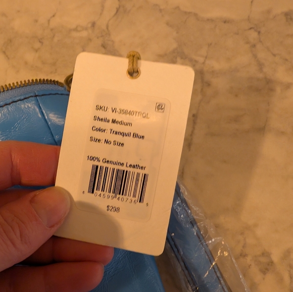 NEW, HOBO Sheila Medium Satchel Bag in Blue Tranquil - Picture 4 of 10